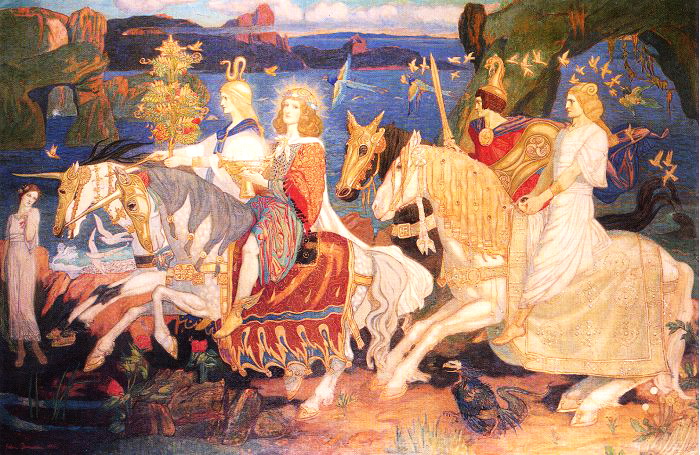 «Всадники сидов». Джон Дункан, шотландский художник XIX в. 