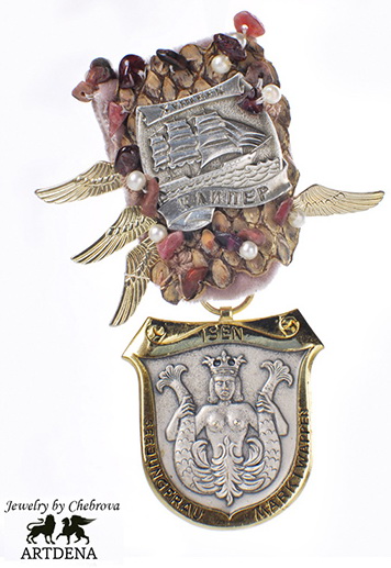 Арт орден Русалки двухвостой от Jewelry by Chebrova