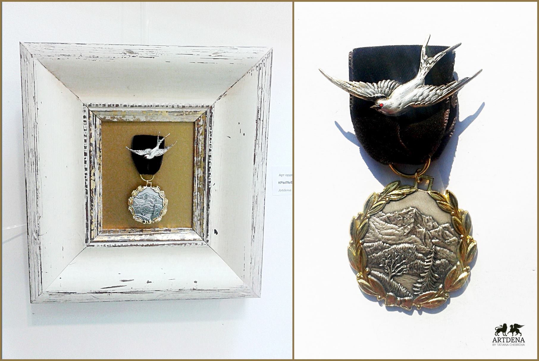 арт орден Одной Ласточки, Которая Всегда Приносит Весну от Jewelry by Chebrova