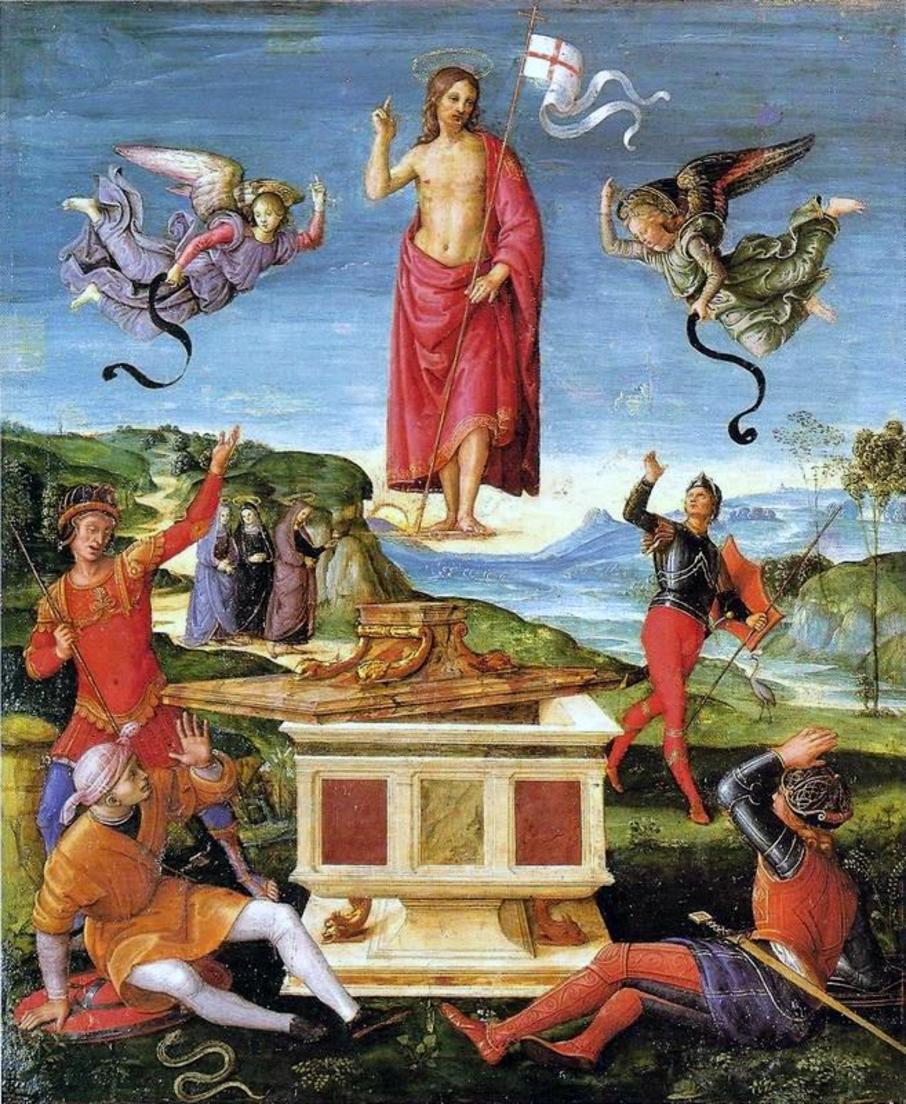 Воскресение Христа. Рафаэль Санти. 1501-1502. Сан Паоло. Музей искусств