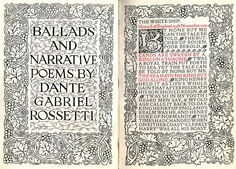 Данте Габриэль Россетти. Баллады и эпические поэмы (Dante Gabriel Rossetti. Ballads and narrative poems) Издание Уильяма Морриса